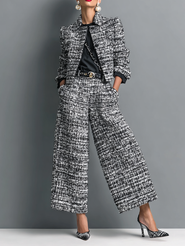 Aderet - Stylish Long Sleeved Jacket And Casual Pant