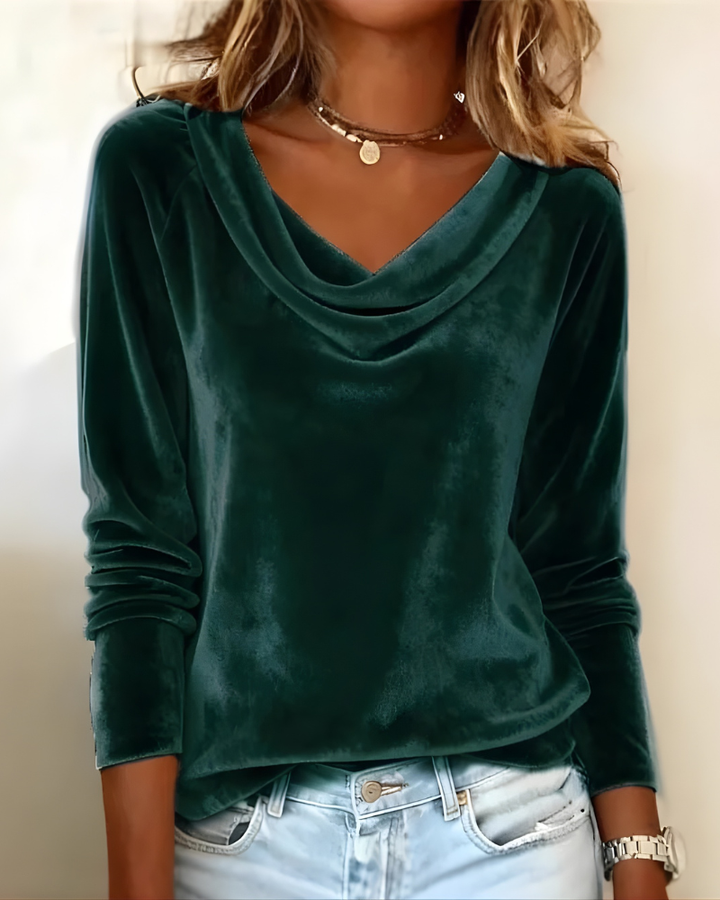 Long Sleeve Velvet Top