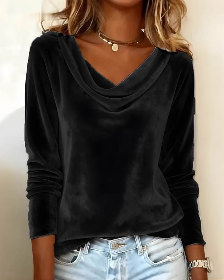 Long Sleeve Velvet Top