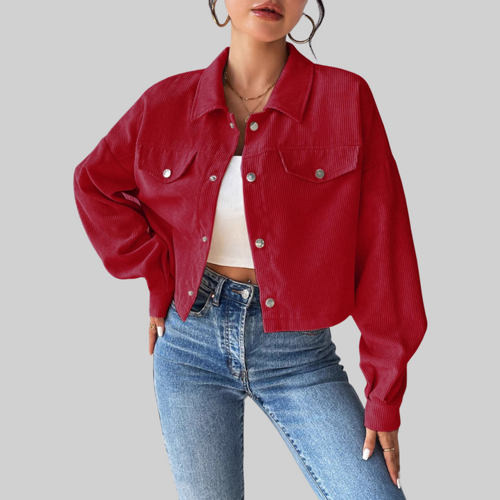 ESTRELLA™ – Classic Collared Button-Front Jacket