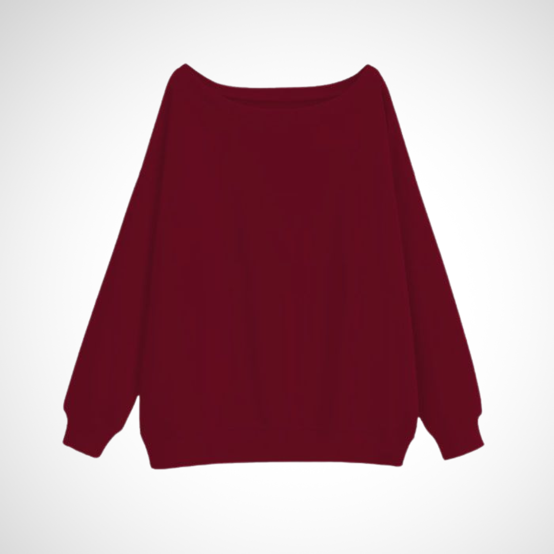 DIVECA™ - Casual Scoop Neck Long Sleeve Sweater