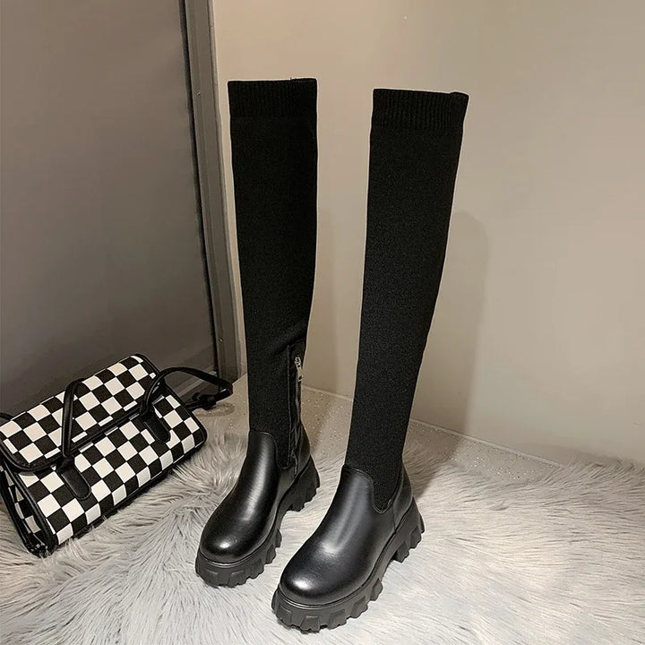BreezeKnit Over-the-Knee Boots