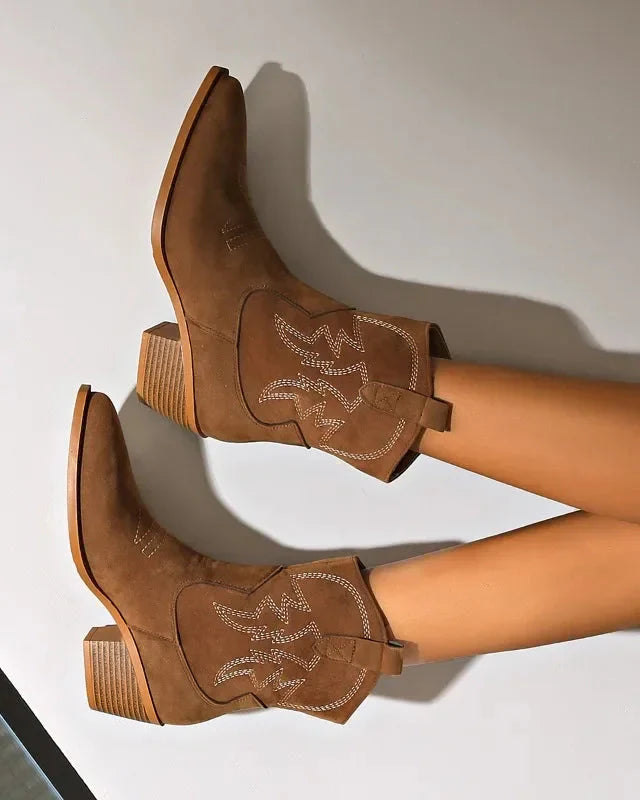 Embroidered Handmade Leather Boots