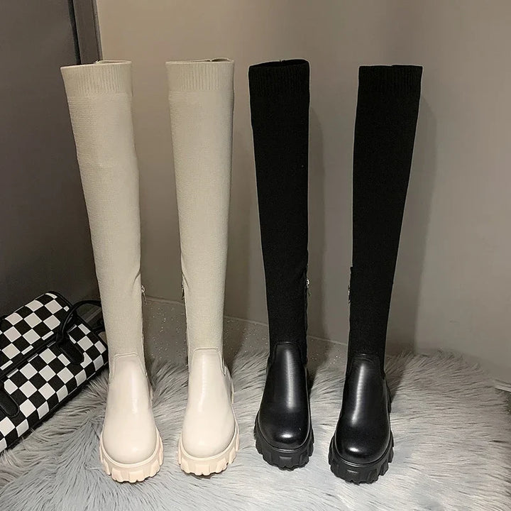 BreezeKnit Over-the-Knee Boots