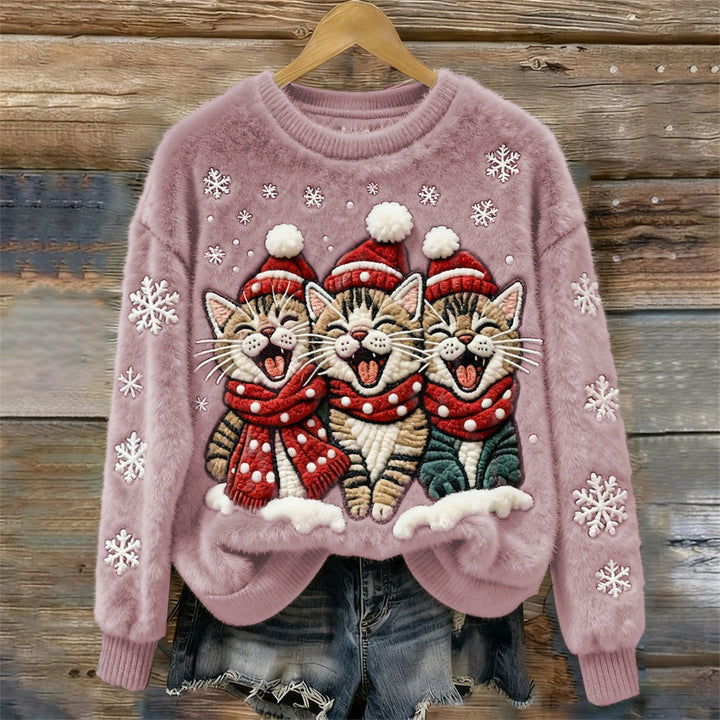 Daisy | Cosy Sweater With Three Happy Cats