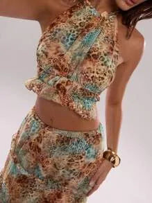 Leopard Luxe Ruffle Set