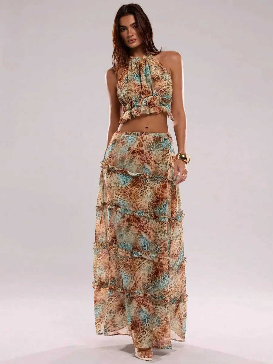 Leopard Luxe Ruffle Set